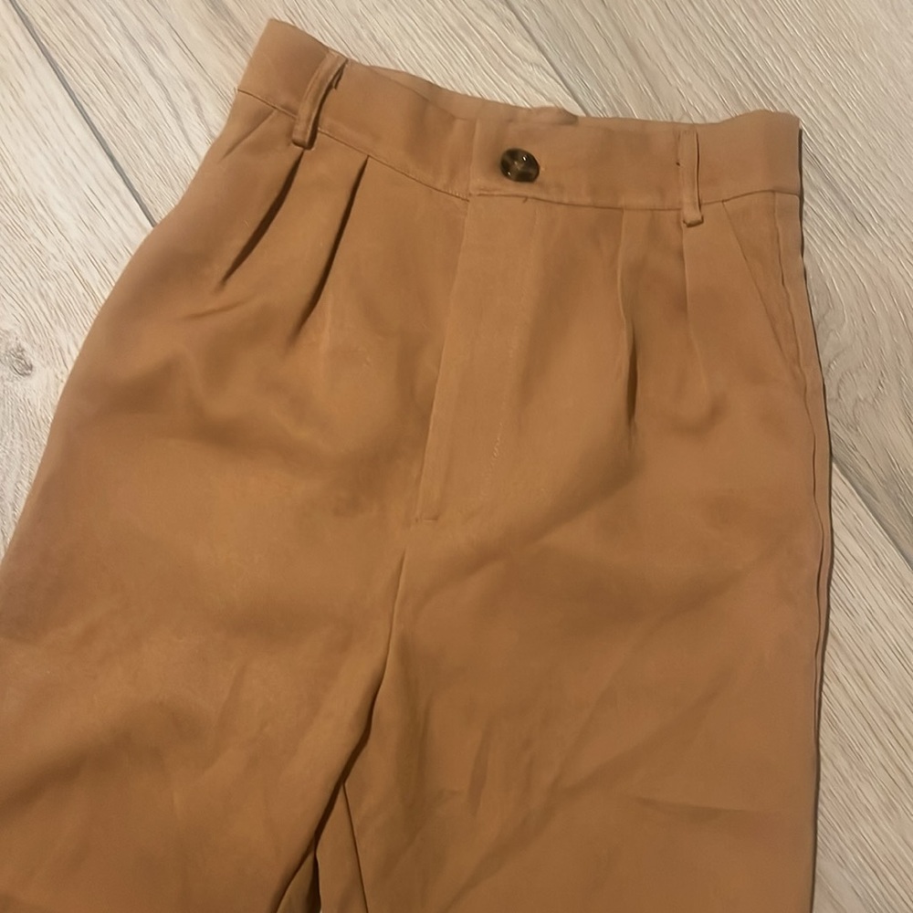 In The Style 2-Piece Suit Blazer & High Waist Pants Camel Color Size 6 XS - Picture 7 of 14